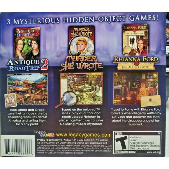 Lot 26 Viva Mysteries Hidden Object Mystery Adventure PC Games CD-ROM Computer - Picture 6 of 9